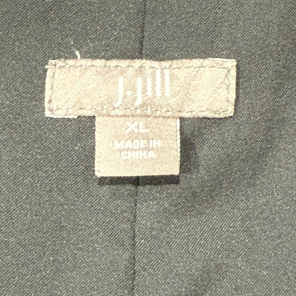 J. Jill Womens XL Charcoal Grey Silk Blend Velvet Single Button Blazer Jacket - Picture 3 of 9
